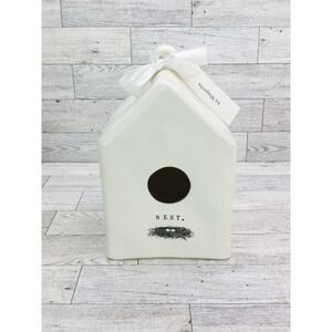 New Rae Dunn Nest Birdhouse Artisan Collection White Black Nest With Eggs